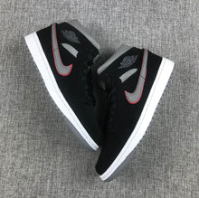 Air Jordan 1 Mid Black Grey Red 554724-060 Sneakers