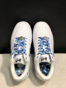 BAPE STA Low-Top Sneakers White Blue Camouflage
