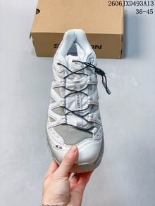 Salomon XA PRO 3D Low-Top Outdoor Sneakers in White and Grey
