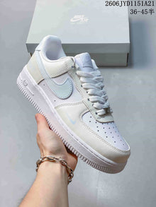 Nike Air Force 1 Low White and Light Gray Sneakers