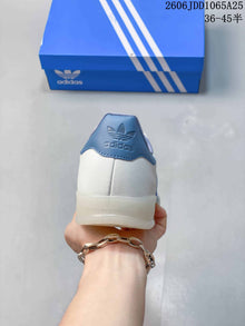 Adidas Gazelle Low-Top Sneakers in White and Blue