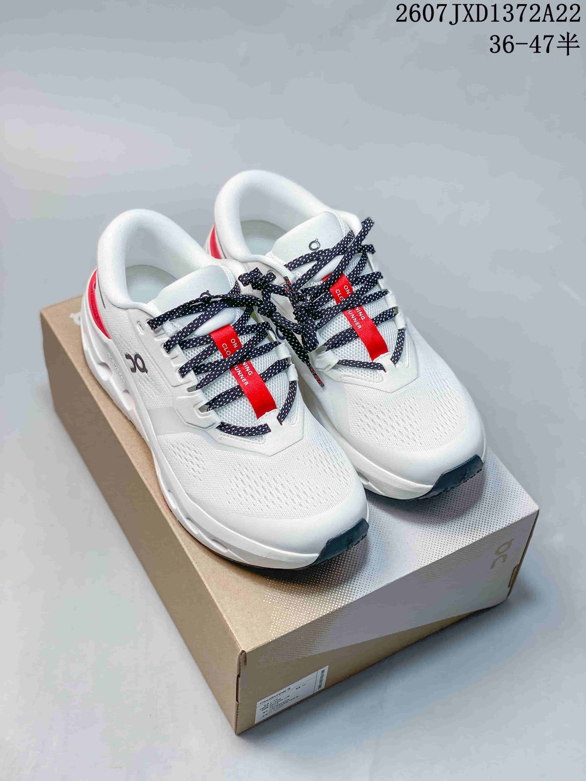 On Cloudrunner 3 White Red Black Sneakers JXD1372A22