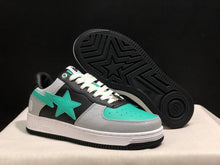 BAPE Bape Sta Low-Top Sneakers Black Grey Turquoise