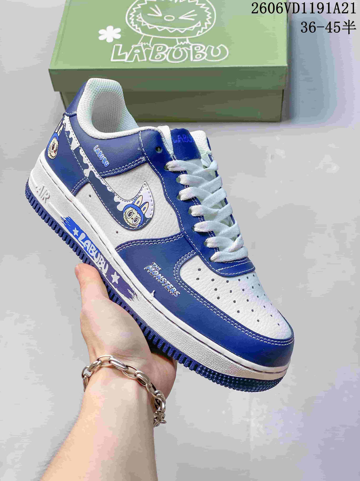 Nike Air Force 1 Low ’07 x LABUBU Sneakers, Pink and White