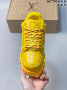 Louis Vuitton Trainer Maxi Yellow Low-Top Sneakers 2607JWD890A20