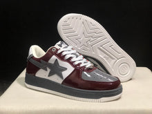 BAPE STA Low-Top Sneakers Burgundy White Gray