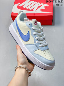 NikeCourt Borough 2 Low GS Sneakers, Light Blue and White