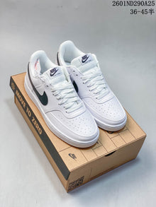 Nike Court Vision Low White Sneakers with Dark Swoosh