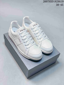 Prada Downtown Low-Top Sneakers Navy and White 2607HXD1829A19