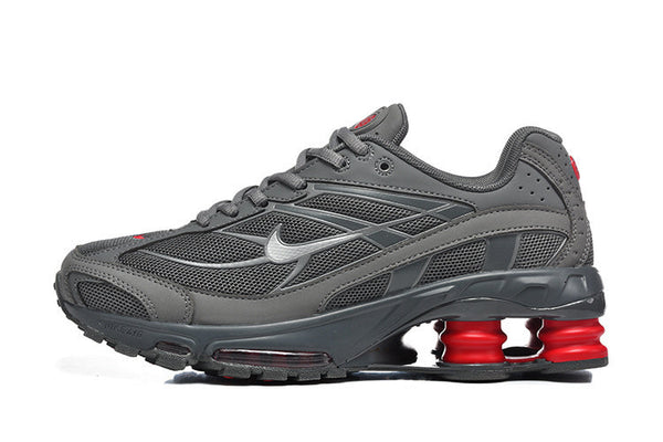 Nike Shox Ride 2 Gray and Red Sneakers