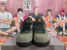 Jordan 4 Retro Green and Black Sneakers