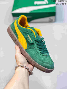 PUMA Palermo Leather Sneakers Green Yellow 2507JJD320A13