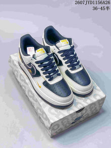 Nike Air Force 1 Low White Navy Yellow Sneakers