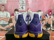 Nike White Purple Yellow High-Top Basketball Sneakers
