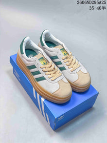 Adidas Originals Gazelle Bold W White Green Platform Sneakers