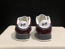 BAPE STA Low-Top Sneakers Burgundy White Gray