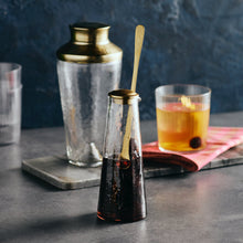 Handblown Glass and Brass Carafe