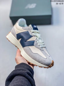 New Balance 327 Retro Sneakers in Cream, Gray and Navy
