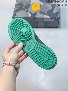 Nike SB Dunk Low Green and Navy Low-Top Sneakers
