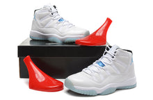 Jordan Air Jordan 11 Retro High-Top Sneakers White and Blue