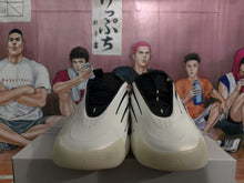 White and Black Sculpted Sole Sneakers