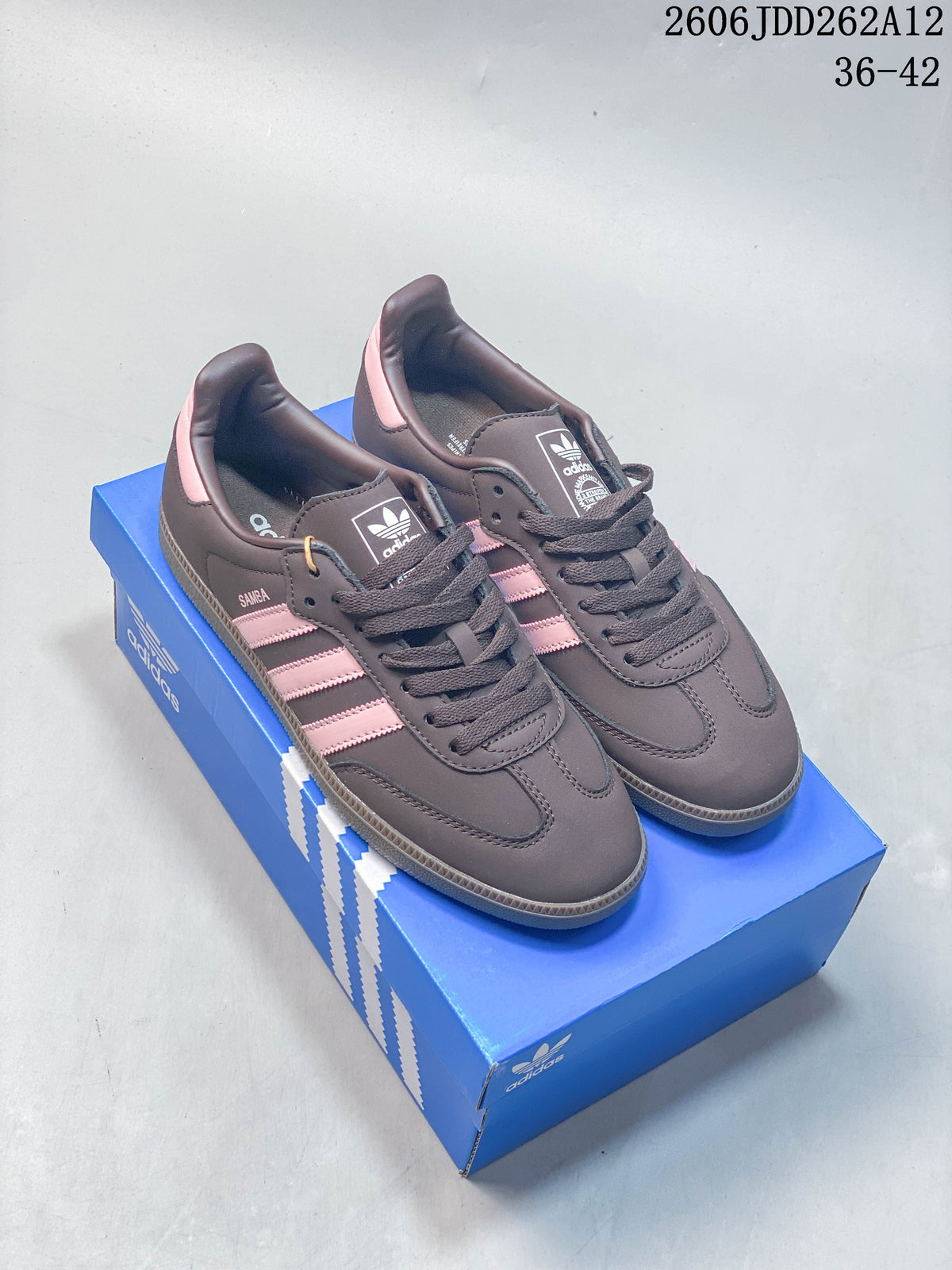 adidas Samba OG Low-Top Sneakers, Silver and Gum Sole