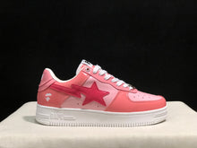 BAPE Sta Low-Top Sneakers Pink and White