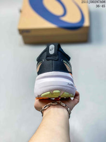 ASICS GEL-KAYANO Running Shoes, Black and Lime