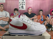 Nike White and Red Low-Top Sneakers