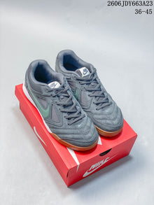 Nike Gato Low-Top Sneakers in Gray and Sage Green