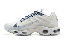 Nike Air Max Plus White and Navy Sneakers