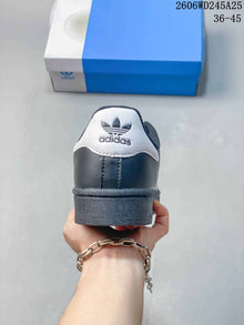 adidas Superstar Dark Gray Sneakers with White Stripes