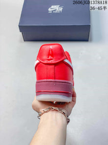 Nike Air Force 1 Low Red Sneakers with White Swoosh