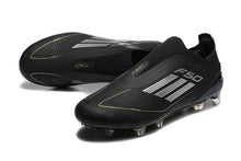 adidas F50 Laceless FG Soccer Cleats Black Gold