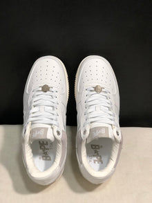 BAPE Sta Low-Top Sneakers White Beige Gray