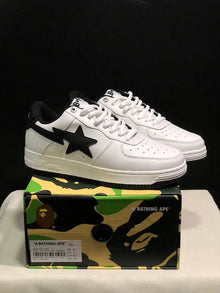 Bape Sta Low Sneakers White Black