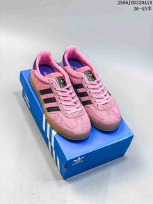 Adidas Gazelle Pink Suede-Style Sneakers with Gum Sole