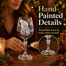 🎨 Deluxe 3D Sculpted Christmas Wine Glass Set (6-Piece) — Luxury Gift Box