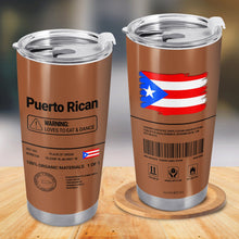 Puerto Rican Nutrition Facts - Personalized Custom Stainless Steel Tumbler 20oz 30oz - LA037_TB