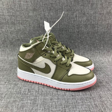 Jordan Air Jordan 1 Mid Olive White Pink Sneakers
