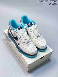 Nike Air Force 1 ’07 Low White Navy Turquoise Sneakers