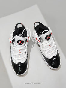 Jordan 6–7 White Black Red High-Top Sneakers