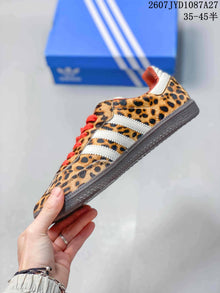 adidas Samba ADV Sneakers Leopard Print Red Laces