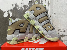 Nike Air More Uptempo Sneakers in Brown, Gray and Lime