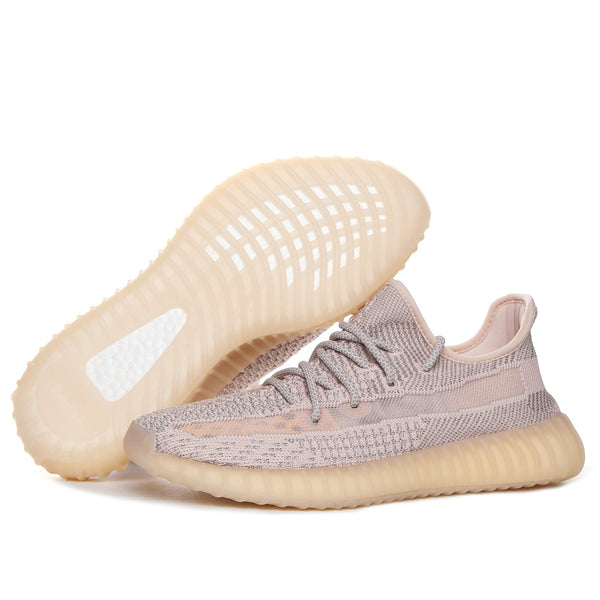 Yeezy 350 V2 Knit Sneakers in Taupe