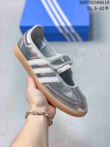 adidas Samba Jane Mary Jane Sneakers Silver Blue Pink