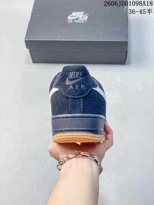 Nike Air Force 1 Low Sneakers Navy White Gum Sole