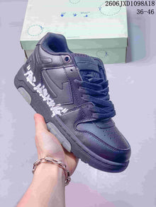 Off-White Out Of Office Low-Top Sneakers, Charcoal