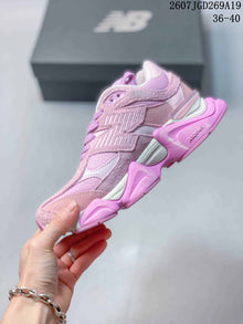 New Balance 9060 Pink Suede and Mesh Sneakers