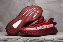 Yeezy 350 V2 Burgundy Zebra Sneakers